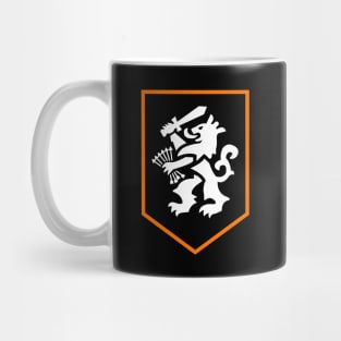 orange Netherlands lion emblem. Mug